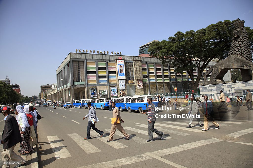Main square, Addis Ababa, Ethiopia, Africa