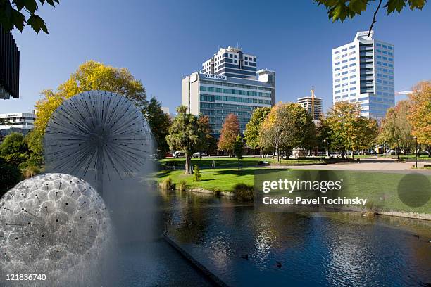 fountains, christchurch, south island, new zealand. - christchurch   new zealand bildbanksfoton och bilder