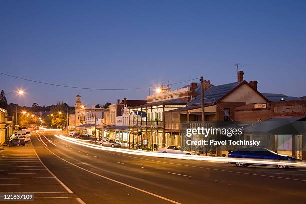 historic town of beechworth, famous for its major growth during the gold rush days of the 1850s, victoria, australia - victoria australia ストックフォトと画像