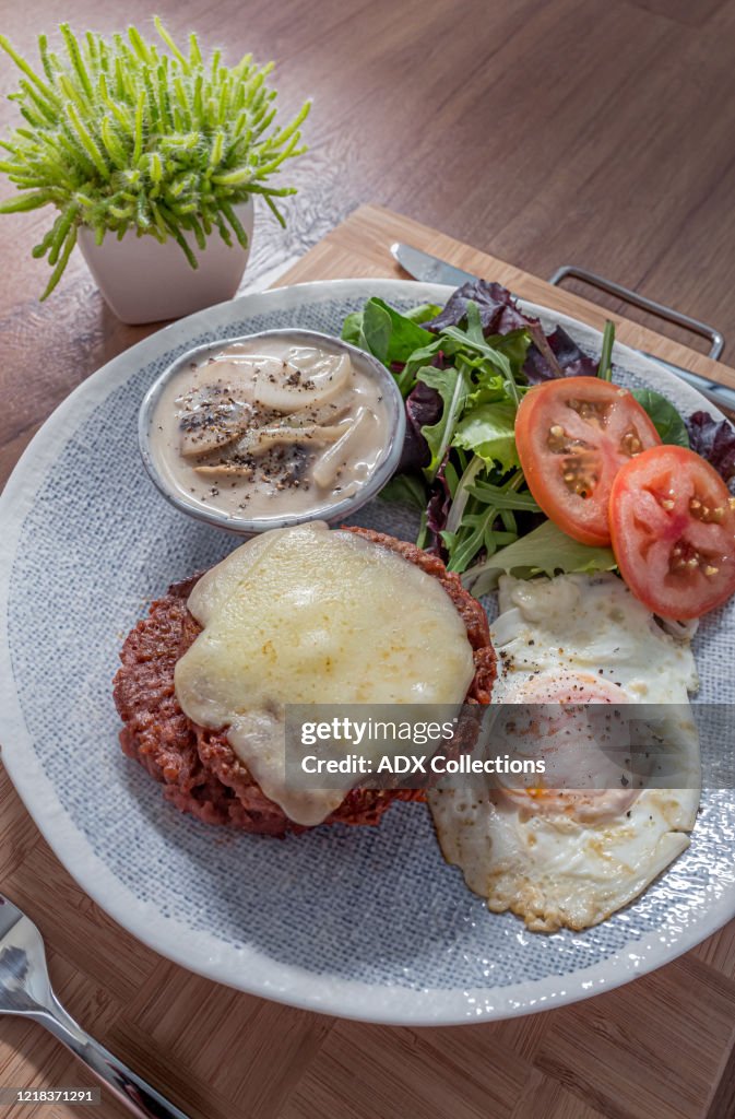 Vegan Hamburger Steak meal