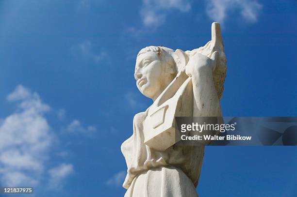 lesvos (mytilini), statue of poet sappho - poet stock pictures, royalty-free photos & images