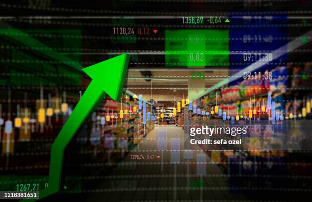 supermarkt shopping rise - hinauf bewegen stock-fotos und bilder