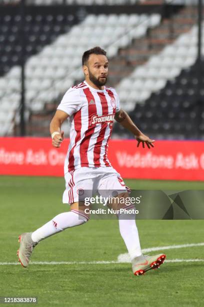 Mathieu Valbuena of FC Olympiacos Piraeus as seen in action during the PAOK v Olympiacos 0-1 for the Playoffs game of Super League in Greece after a...