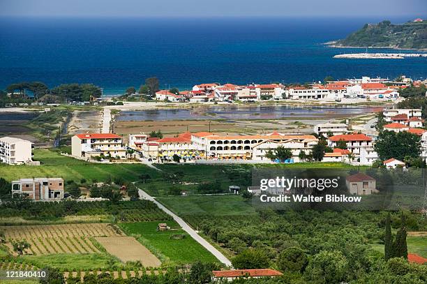 zakynthos, resort on alykes bay - alykes stock pictures, royalty-free photos & images