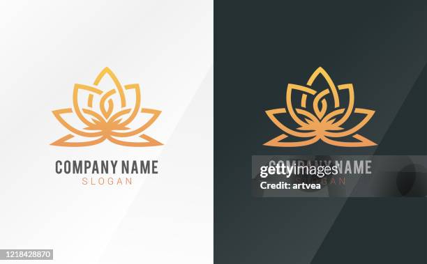 creative flower inspiration vector logo design - king logo stock illustrations