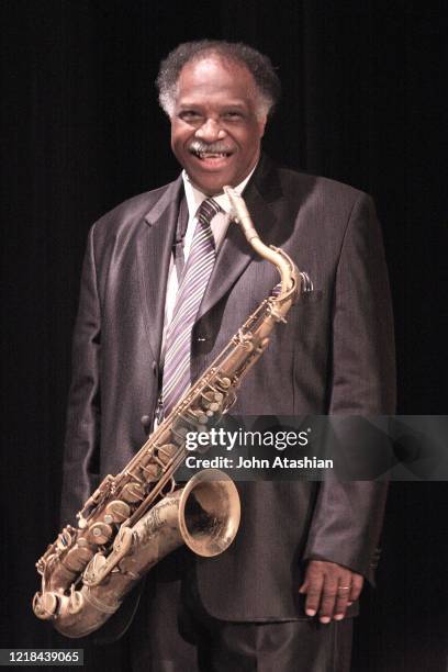 Jazz tenor saxophonist and record producer Houston Person is shown performing on stage during a "live" concert appearance on April 13, 2008.
