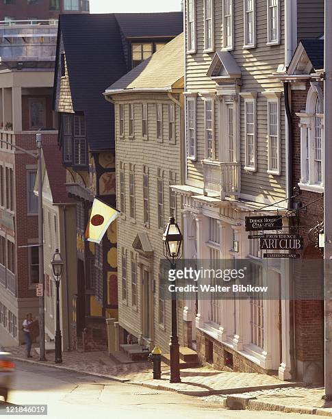 st thomas street, historic bldgs - providence rhode island ストックフォトと画像