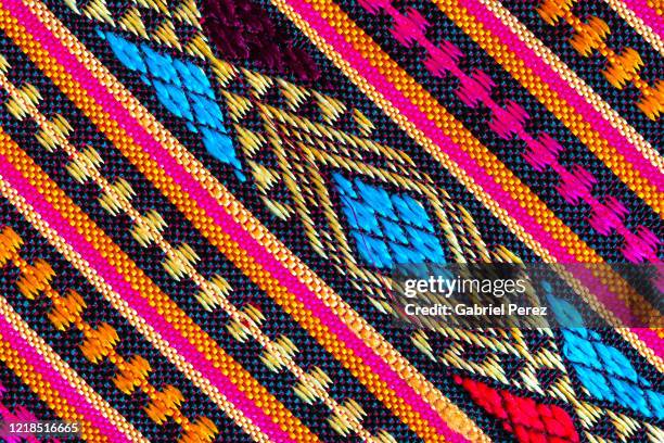 an embroidered sash from laos - cultura laosiana fotografías e imágenes de stock