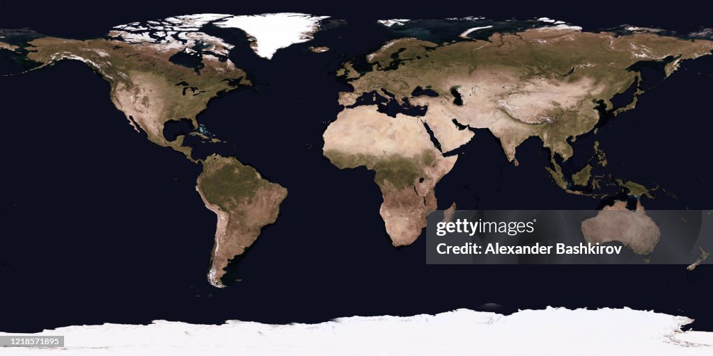 Earth Bottom View Full View Of The Earth From Space Digital Combination From The ...