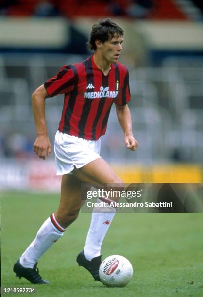 Marco Van Basten of AC Milan in action during the Serie A, Italy.