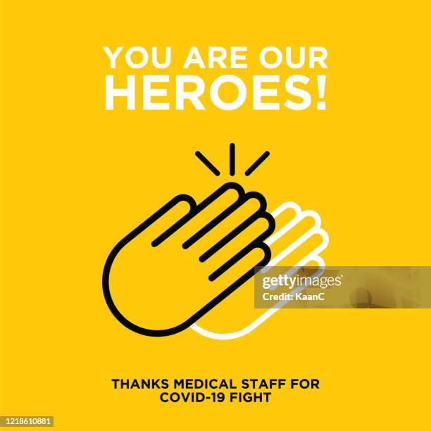 supporting doctors, nurses, scientists fighting the coronovirus. applause. coronavirus or covid-19 vector illustration - foot doctor stock illustrations