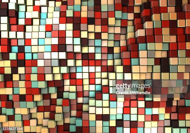 abstract 3d background with different cubes - rubic stock pictures, royalty-free photos & images