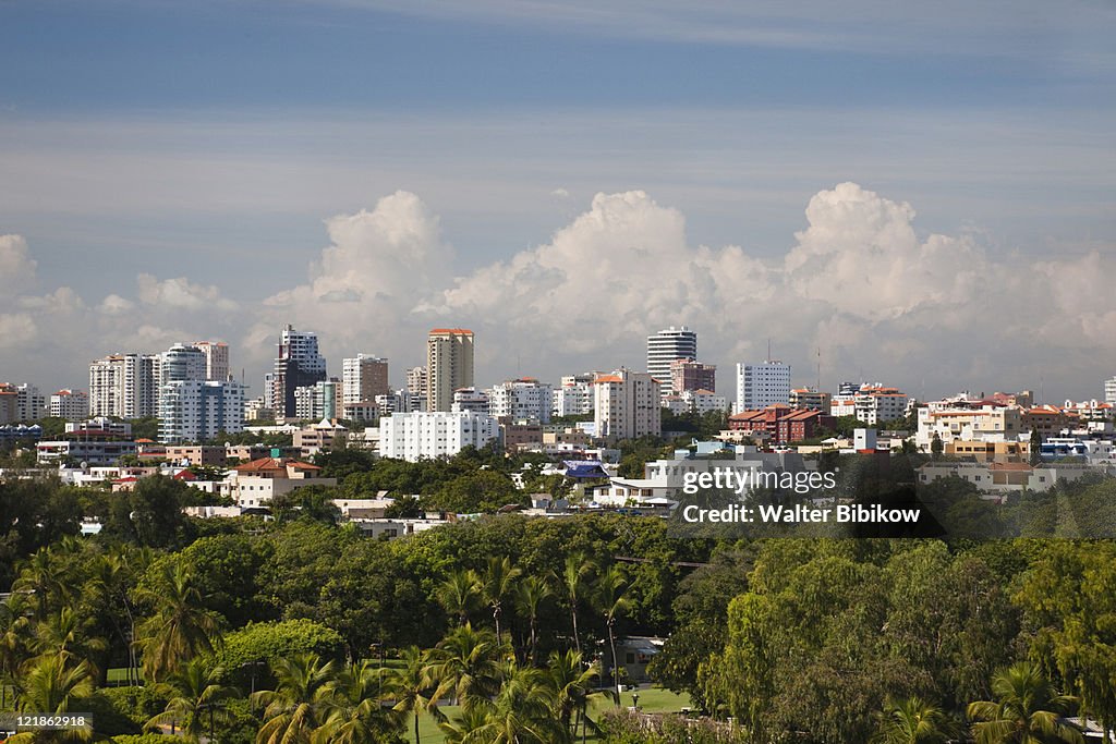 High angle view of modern Santo Domingo, Dominican Republic