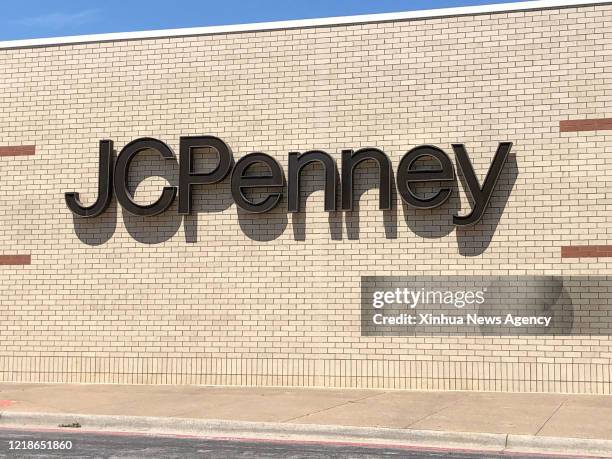 June 5, 2020 -- Photo taken on June 5, 2020 shows the logo of a closed J.C. Penny store in Music City Mall in Lewisville, Texas, the United States....
