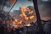 Sunset Sky In Westfield, NJ New Jersey