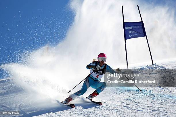 Rikke Gasmann-Brott of Norway competes in the Womens Giant Slalom during day 11 of the Winter Games NZ at Coronet Peak on August 23, 2011 in...