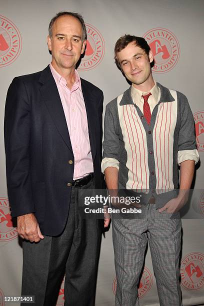 Michael Countryman and Tobias Segal attend the after party for the "Bluebird" opening night at Jake's Saloon on August 22, 2011 in New York City.
