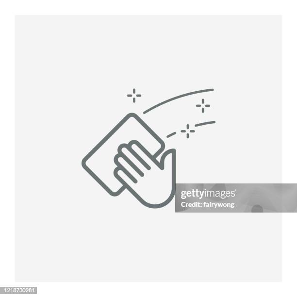 stockillustraties, clipart, cartoons en iconen met pictogram schoonmaken - huishoudelijk werk