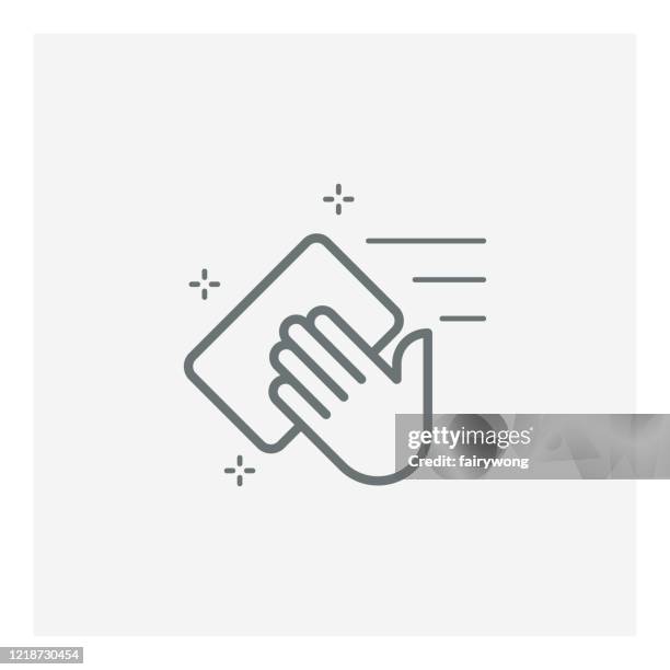 cleaning icon - hand sponge stock illustrations