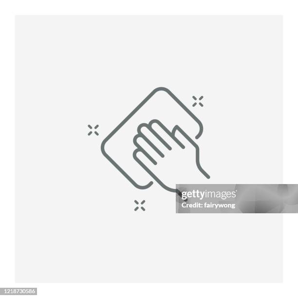 cleaning icon - hand sponge stock illustrations