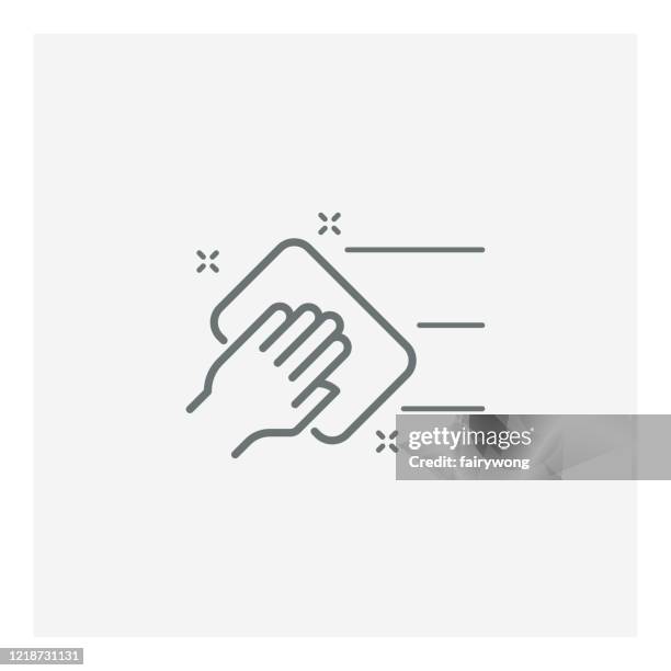 cleaning icon - hand sponge stock illustrations