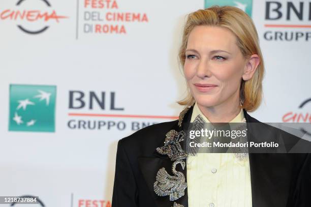 Australian actress Cate Blanchett at the photocall of the film The House With a Clock in Its Walls during the Rome Film Festival 2018, at the...