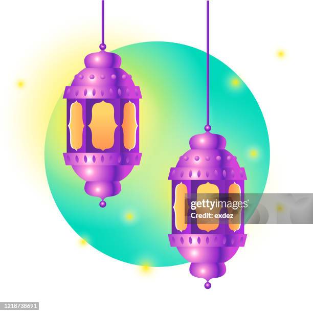 ramadan lantern design - ramadan lantern stock illustrations