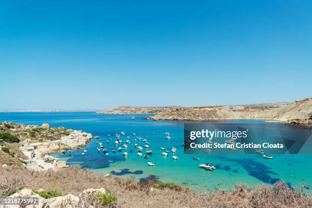 golden bay malta mellieha ir ramla tal mix malta, europe - malta culture stock pictures, royalty-free photos & images