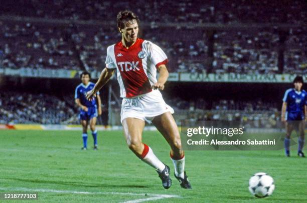 Marco Van Basten of Ajax in action, Italy.