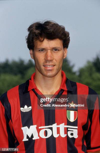 Marco Van Basten of AC Milan poses for photo, Italy.