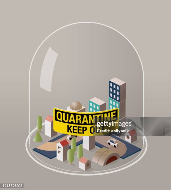 quarantine - architectural dome stock illustrations