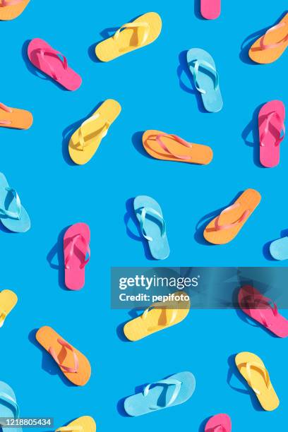 flipflops - summer pattern stock-fotos und bilder