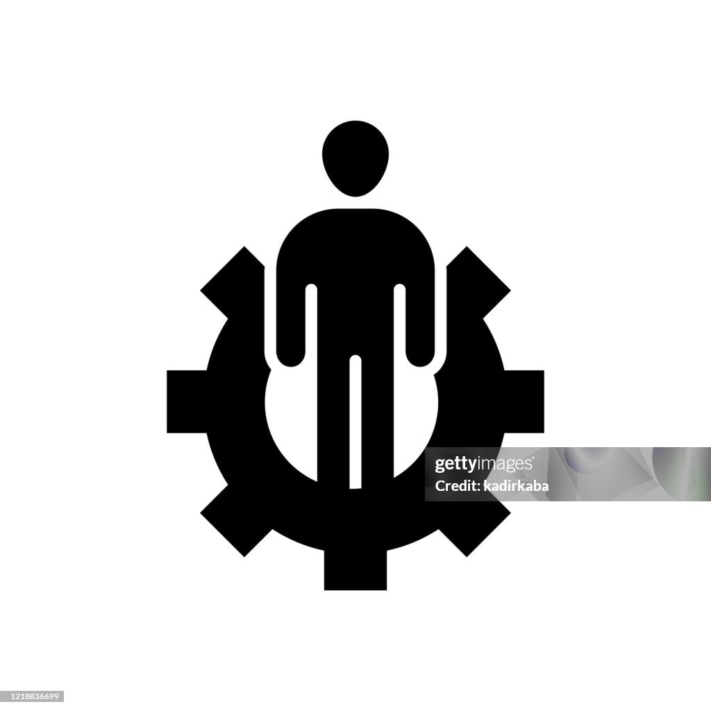 Vector image of a flat, isolated icon development sign
