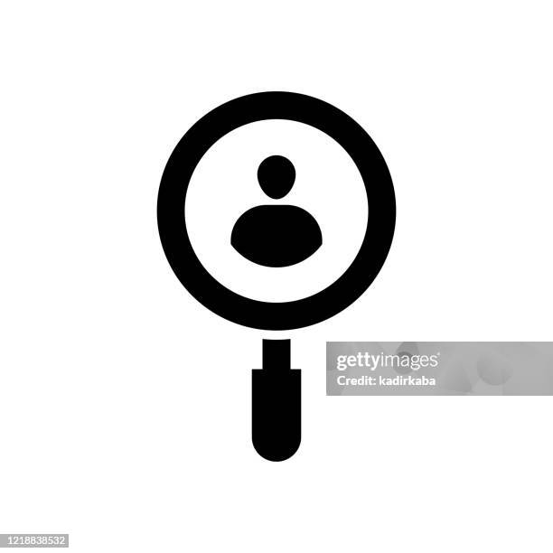 vector image of a flat, isolated icon human resources sign - qualification round stock illustrations