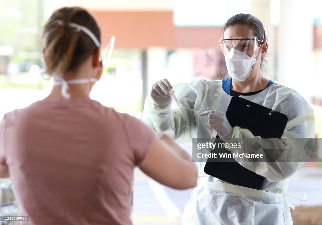 Medical Workers Inside Maryland Hospital Work During Coronavirus Pandemic