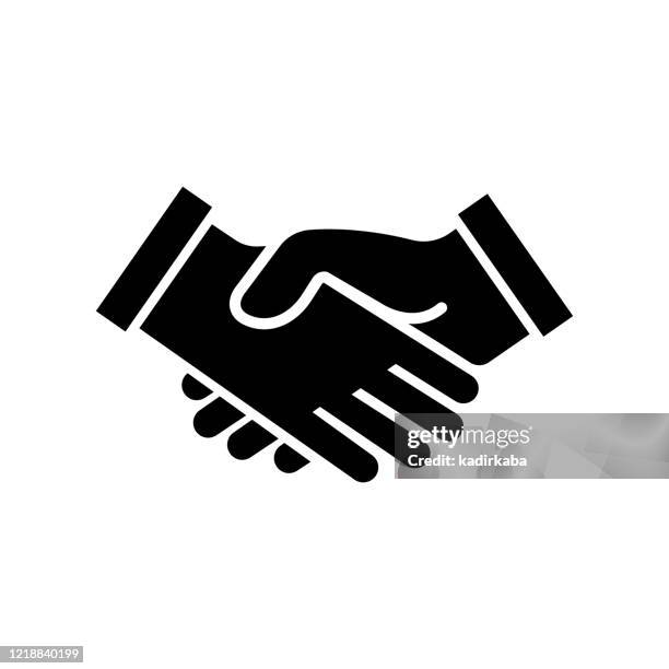 vector image of a flat, isolated icon partnership sign - hand holding foreground stock illustrations