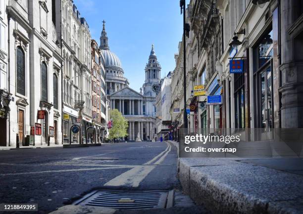 london deserted - fleet street stock pictures, royalty-free photos & images