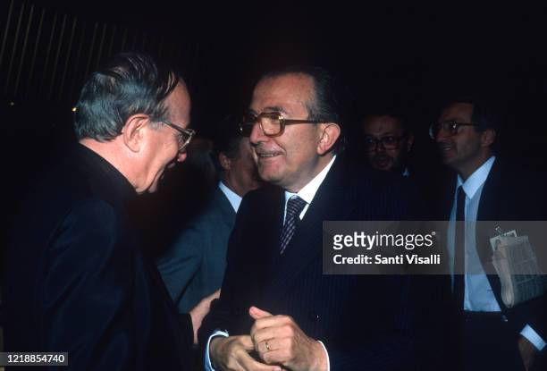 Italian Prime Minister Giulio Andreotti on Septerber 10, 1985 in New York, New York.