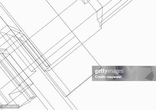 line structure pattern backgrounds - architectural plans stock illustrations