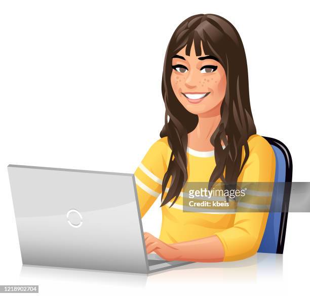 69 Student Studying On Laptop At Desk Cartoon High Res Illustrations -  Getty Images