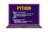 laptop with a code computer language python.