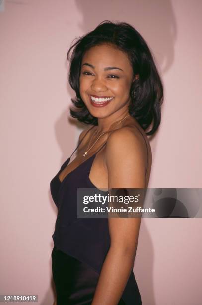 American actress and singer Tatyana Ali attends the 1996 NAACP Image Awards at Pasadena Civic Auditorium in Pasadena, California, 6th April 1996.