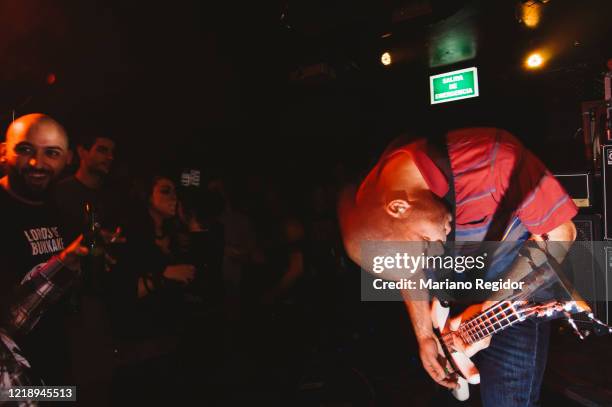 Jonathan Nuñez of the American heavy metal band Torche performs on stage at La Boite on November 17, 2010 in Madrid, Spain.