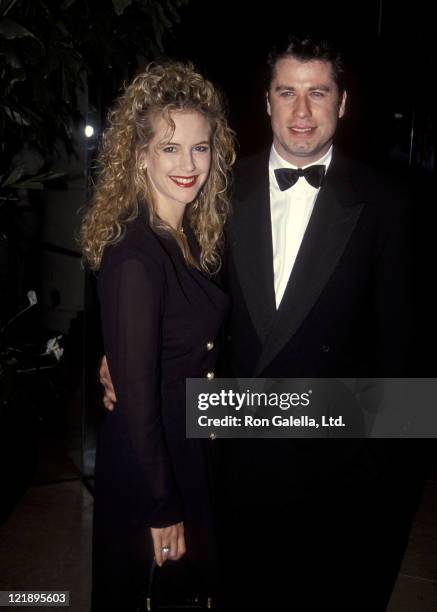 Actress Kelly Preston and actor John Travolta attend the 1992 Carousel of Hope Ball to Benefit the Barbara Davis Center for Childhood Diabetes on...