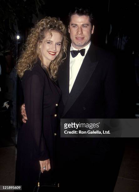 Actress Kelly Preston and actor John Travolta attend the 1992 Carousel of Hope Ball to Benefit the Barbara Davis Center for Childhood Diabetes on...