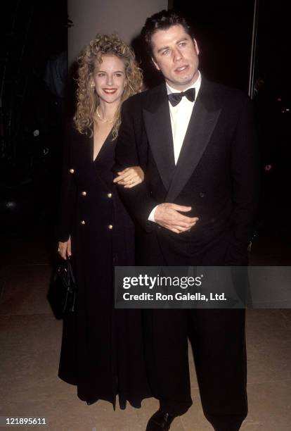 Actress Kelly Preston and actor John Travolta attend the 1992 Carousel of Hope Ball to Benefit the Barbara Davis Center for Childhood Diabetes on...