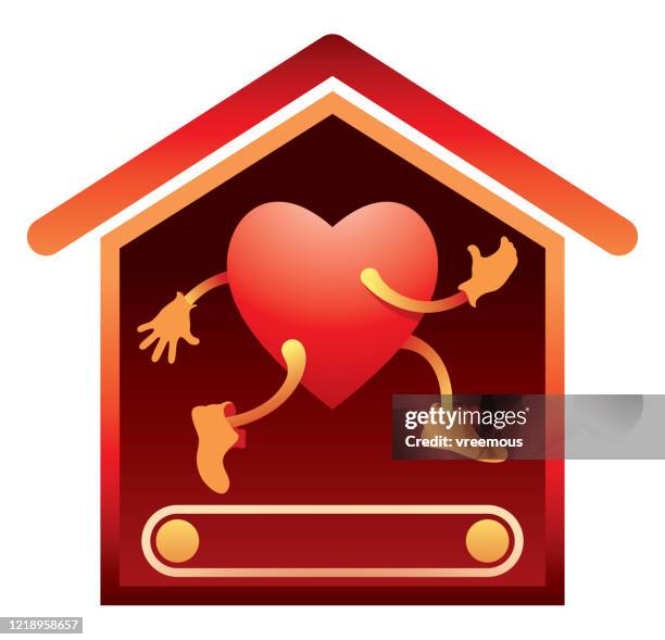 trainieren zu hause symbol - fitnessraum stock-grafiken, -clipart, -cartoons und -symbole