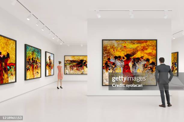museo d'arte - exhibition foto e immagini stock