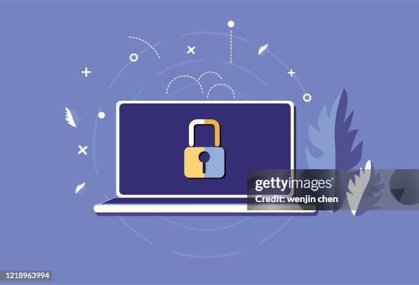 Locking Computer Images 46 Lock Computer Screen Cartoon Stock Photos, High-Res Pictures, and ...
