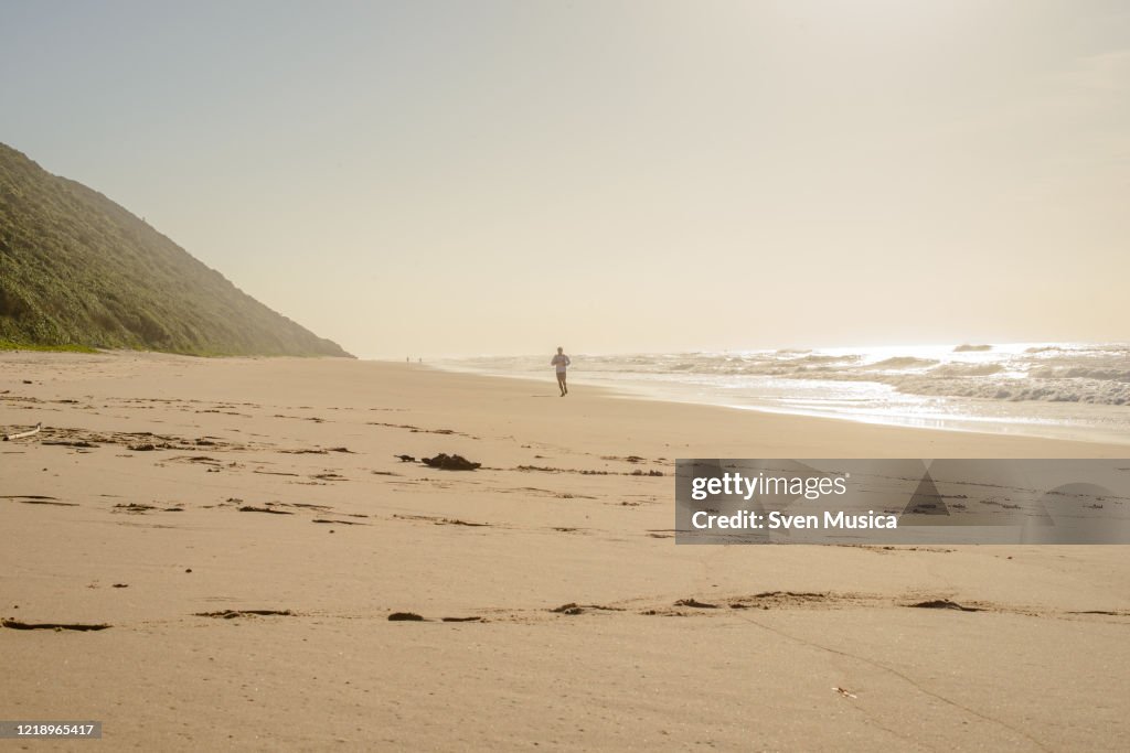 Beach running in South Africa